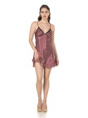 Satin set, nightdress, light burgundy bathrobe PIZ204 - Online store - Boutique